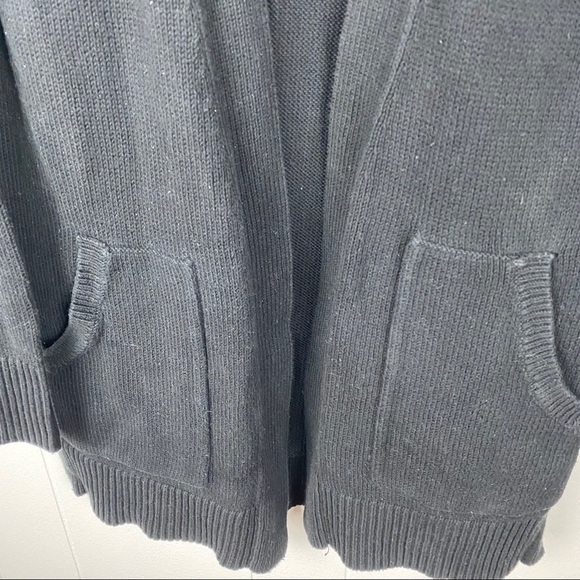 Madewell Black Midland Open Front Cardigan Sweater - Picture 7 of 8
